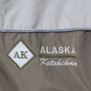 Ketchikan Alaska Windbreaker Fleece Lined Hoodie Embroidered GOGO Sports Inc VTG